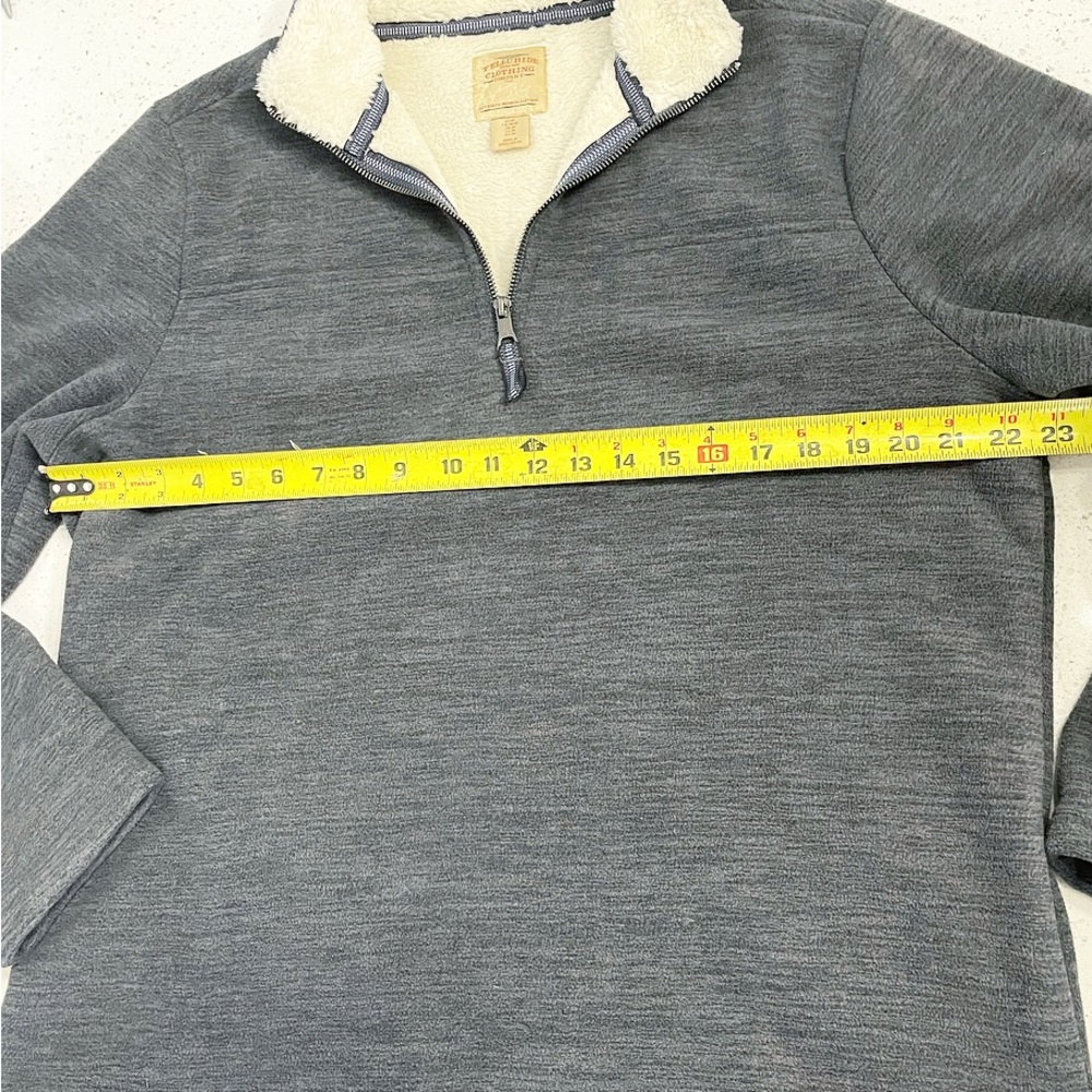 Telluride Clothing Co Mens Sweatshirt Medium Sherpa CHARCOAL 1/4 Zip Pullover - Picture 4 of 6